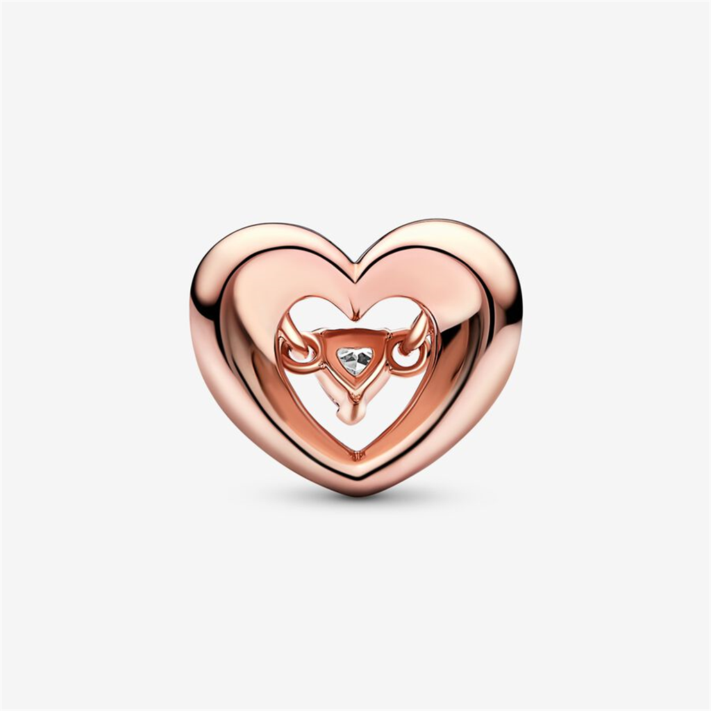 Pandora Moments Radiant Heart & Floating Stone Charm