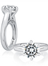 A.JAFFE 14k White Gold 3.00 CTW Round Diamond Semi-Mount Engagement Ring