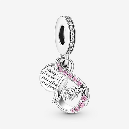 Pandora Moments Mom Infinity Pavé Double Dangle Charm