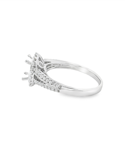 14Kw .50Ct Diamond Semimount Ring