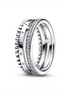 Pandora Signature Logo Pavé & Beads Ring Size 8.5