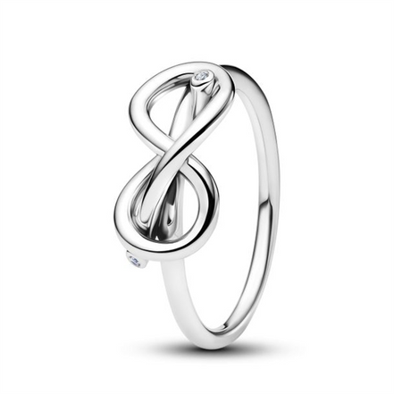 Pandora Moments Infinity Knot Ring Size 7.5