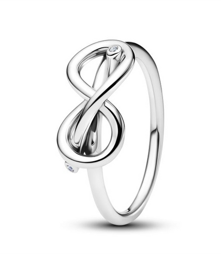 Pandora Moments Infinity Knot Ring Size 7.5
