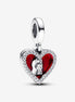 Pandora Moments Red Heart And Keyhole Double Dangle Charm