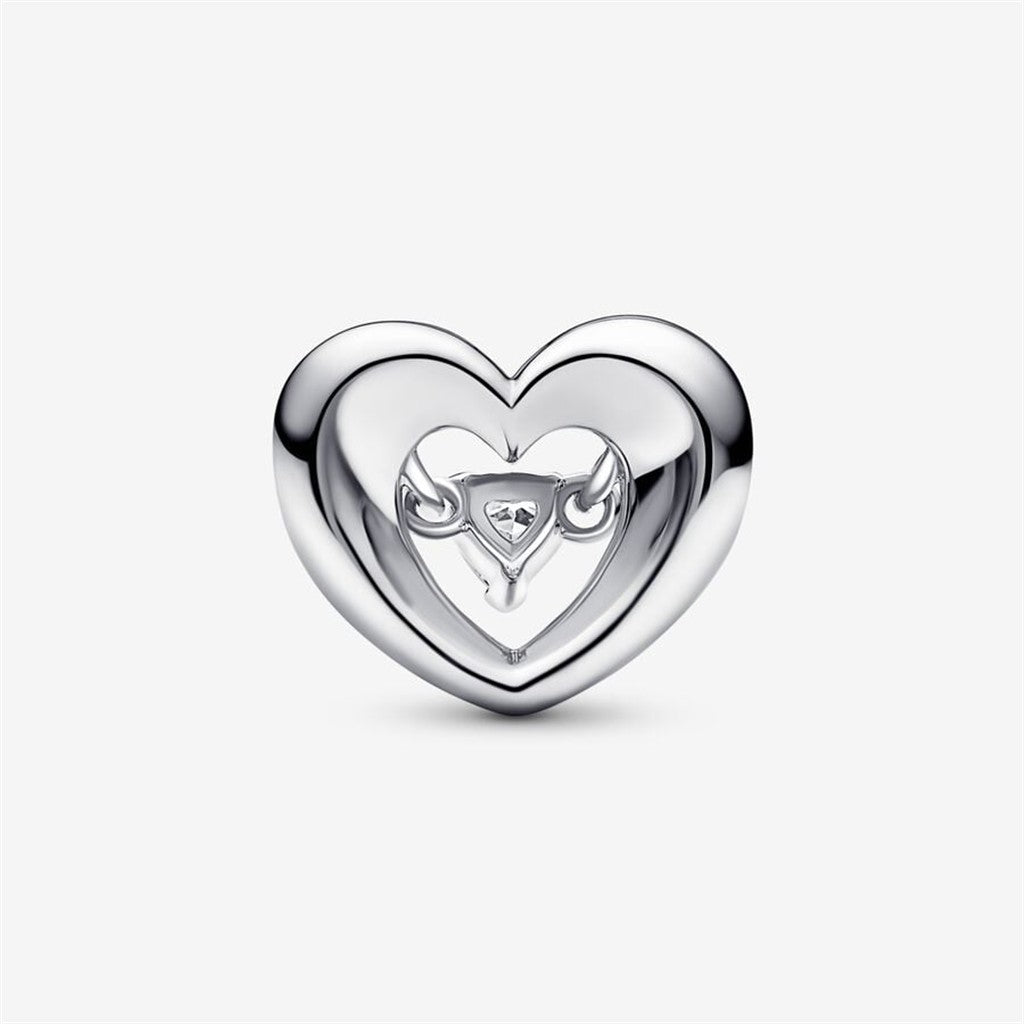 Pandora Moments Radiant Heart & Floating Stone Charm