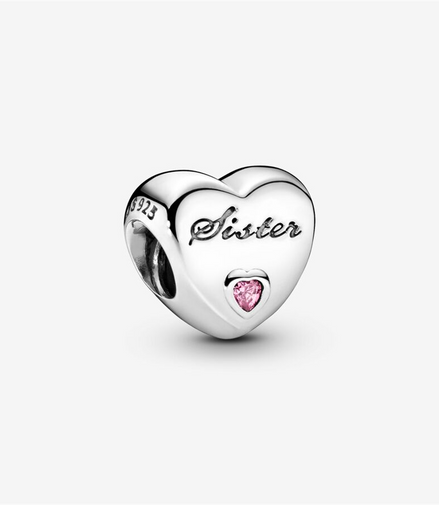 Pandora Moments Sister Heart Charm