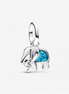 Pandora Turquoise-colored Elephant Mini Dangle Charm