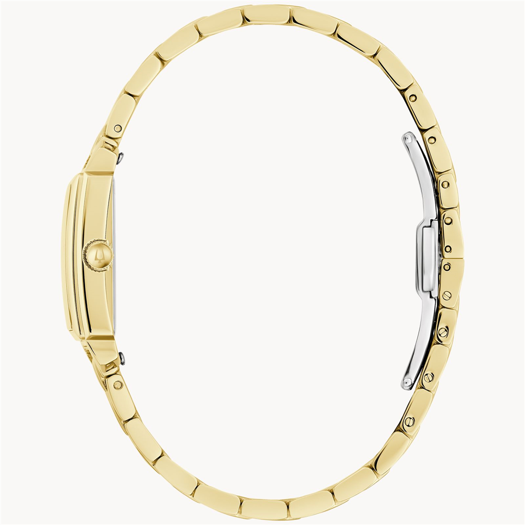 Bulova Sutton Mother-of-Pearl Dial Gold-Tone Stainless Steel Bracelet Watch
