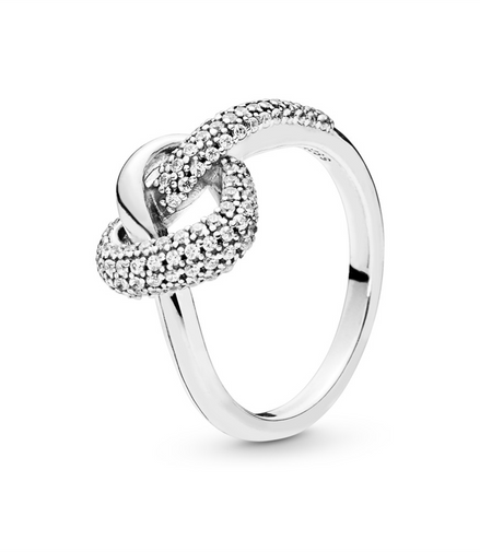 Pandora Moments Knotted Heart Ring Size 7