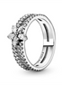 Pandora Timeless Sparkling Snowflake Double Ring Size 7.5