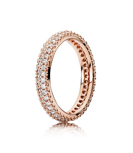 Pandora Rose "Inspiration Within"  Pave' Sparkling Ring Size 6