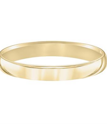 Goldman 14Ky 3Mm Low Dome Comfort Fit Plain Wedding Band