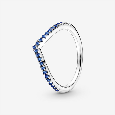 Pandora Timeless Wish Sparkling Blue Ring Size 6
