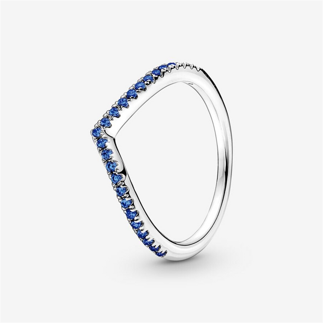 Pandora Timeless Wish Sparkling Blue Ring Size 6