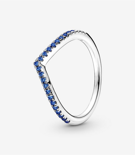 Pandora Timeless Wish Sparkling Blue Ring Size 6