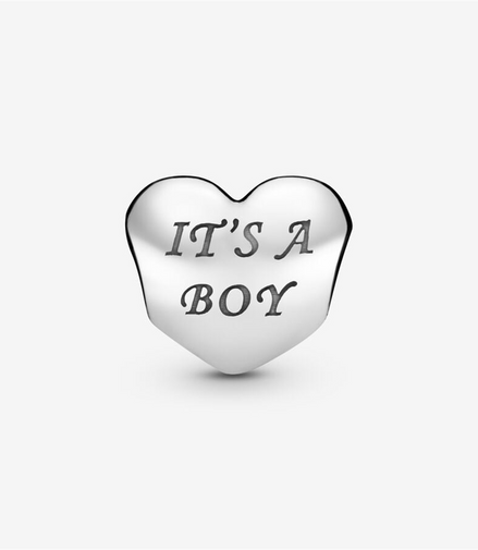 Pandora Moments Baby Boy Handprint Heart Charm