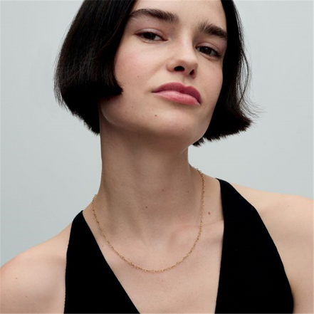 Pandora Essence Linked Hearts Gold-Plated Collier Necklace 45 cm