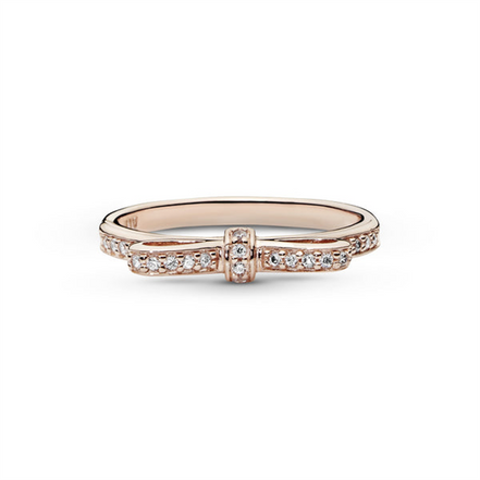 Pandora Rose Sparkling Bow Ring Size 9