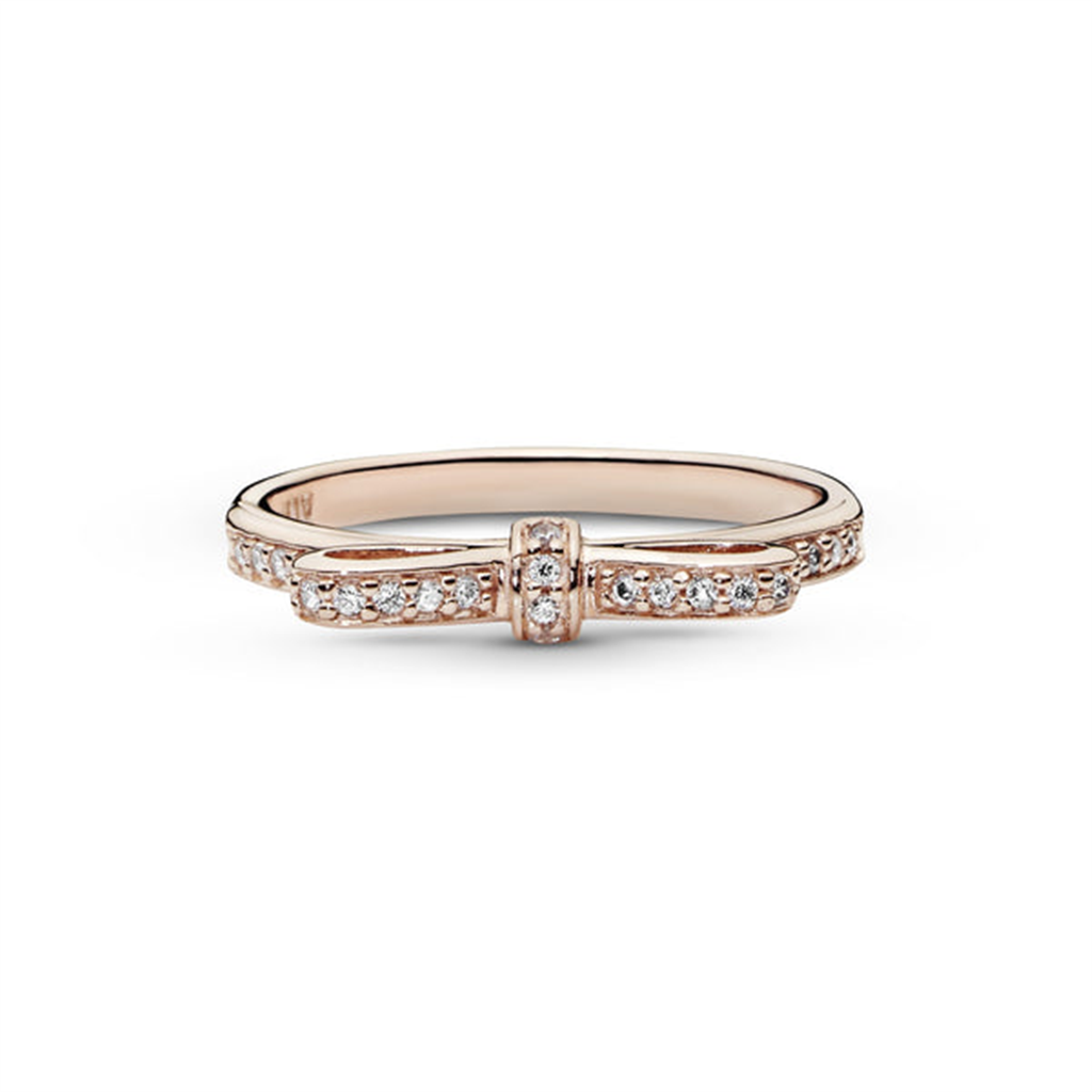 Pandora Rose Sparkling Bow Ring Size 9