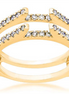14K Yellow Gold Solitaire Diamond Enhancer Wedding Band Insert
