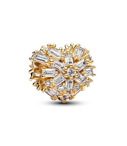 Pandora Sparkling Heart Gold-Plated Charm
