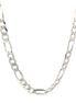 14k White Gold 24" Figaro Chain