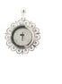 14k White Gold Cross Medallion Pendant
