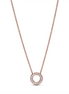 Pandora Signature Rose Logo Pavé Circle Collier Necklace 45 cm