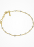 Desmos Sfera Two-Tone  Gold And White Chain Bracelet 7.25"