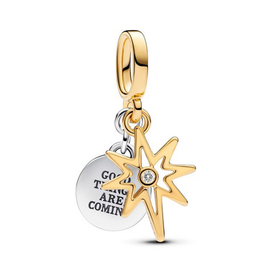 Pandora Moments Engravable North Star Lab-grown Diamond Dangle Charm