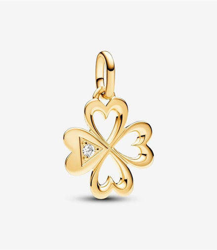 Pandora ME Heart Four-leaf Clover Medallion Charm
