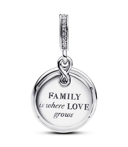 Pandora Moments Glow-In-The-Dark Infinity Tree Double Dangle Charm