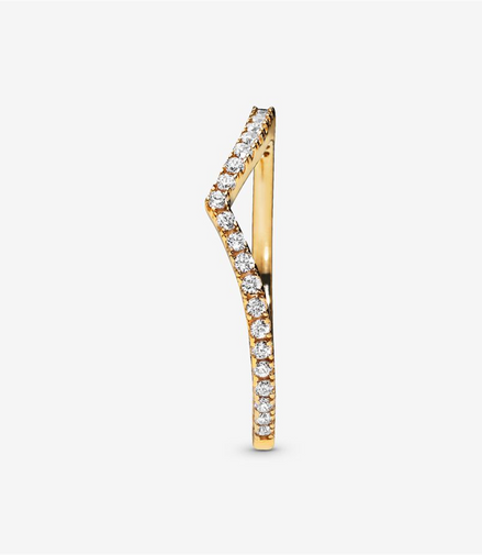 Pandora Timeless Sparkling Wishbone Ring Size 5