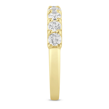 14K Yellow Gold 1 CTW Lab Grown Diamond Half Eternity Band