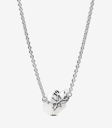Pandora Moments White Rose in Bloom Collier Necklace 45 cm