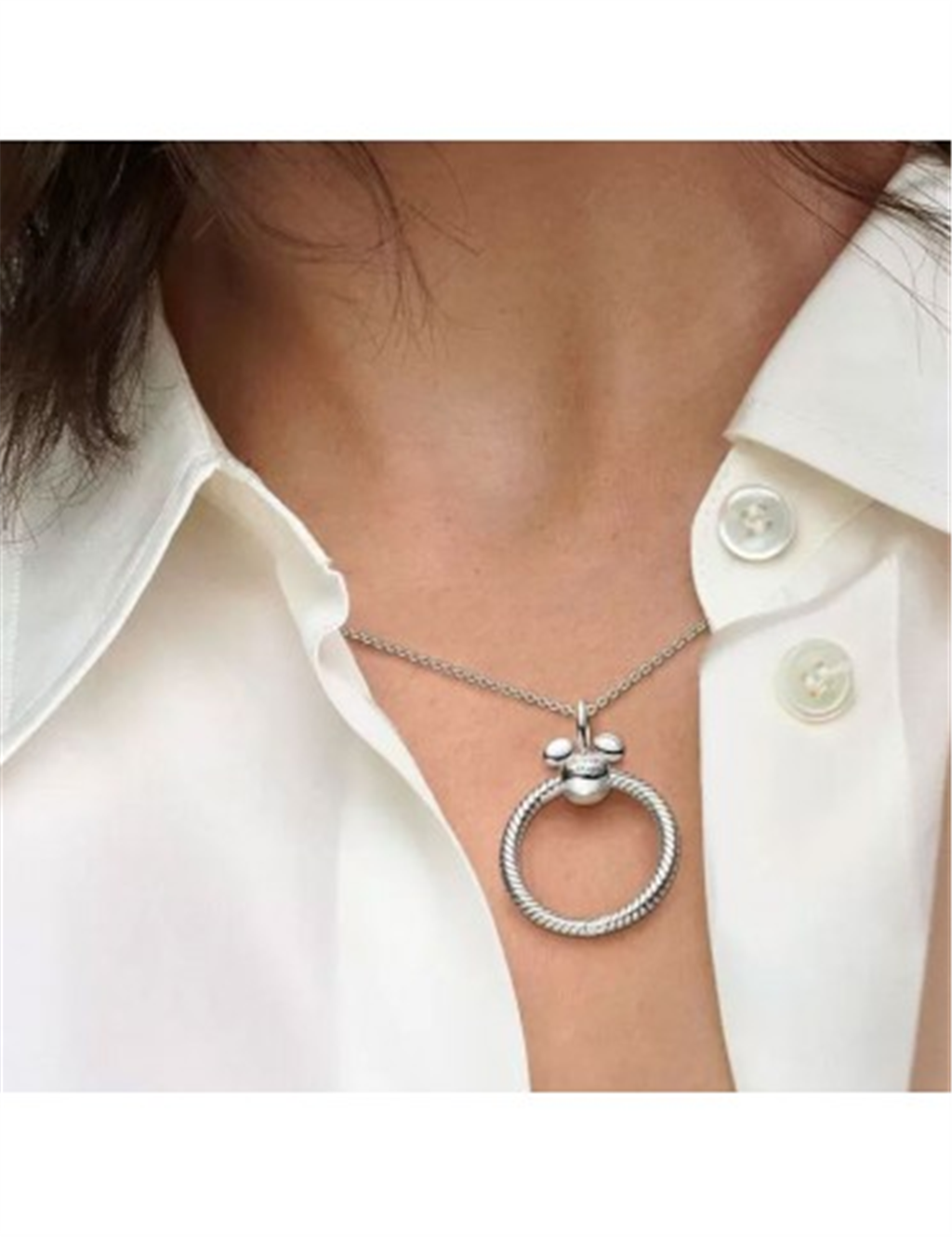 Pandora Disney Mickey Mouse Small O Pendant