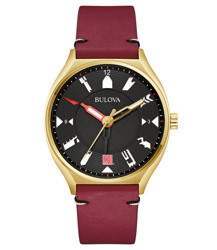 Bulova Men's Frank Lloyd Wright USONIA Limited Edition Watch With Red Leather Strap