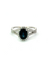 Ladies 14K White Gold Sapphire And Diamond Ring