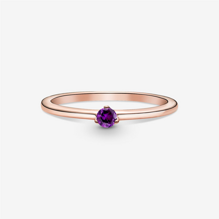 Pandora Timeless Purple Solitaire Ring Size 7.5