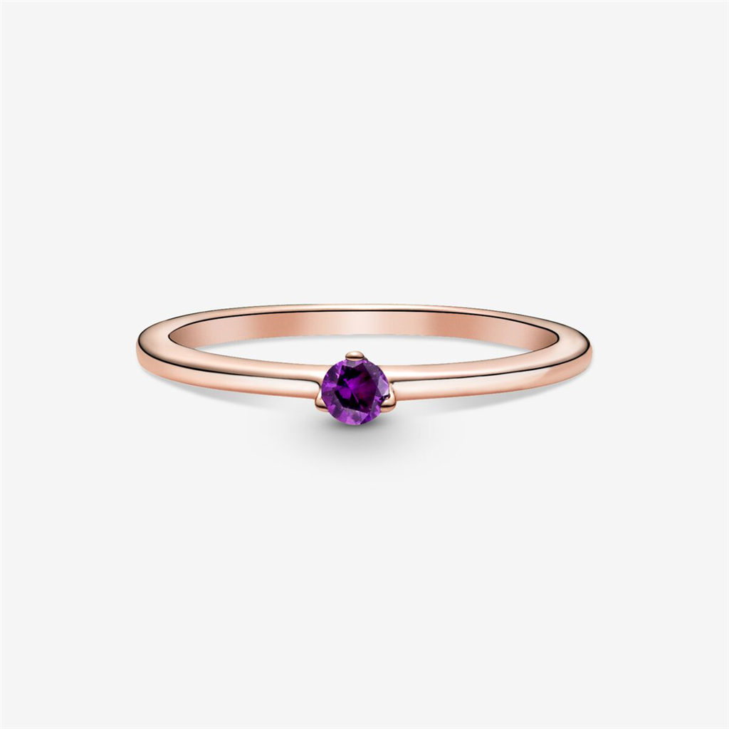 Pandora Timeless Purple Solitaire Ring Size 7.5