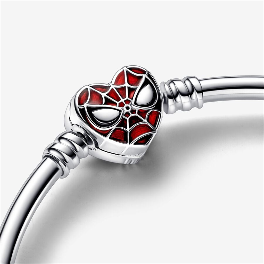 Pandora Marvel Spider-Man Mask Clasp Bangle Size 19