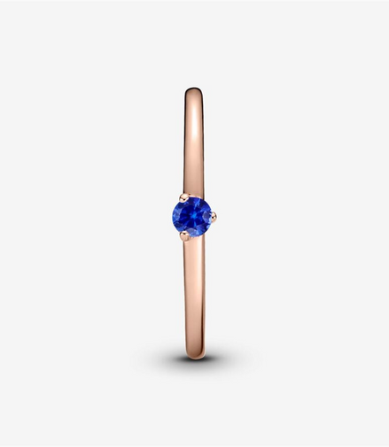 Pandora Timeless Stellar Blue Solitaire Ring Size 7