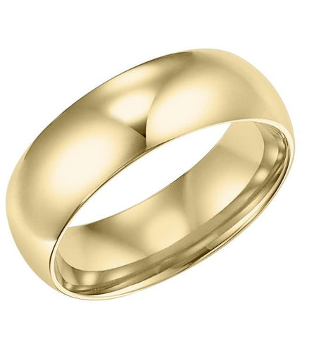 Goldman 14K Yellow Gold Low Dome Comfort Fit Band Size 12
