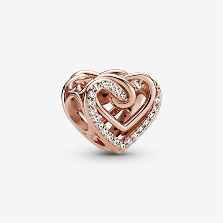 Pandora Moments Sparkling Entwined Hearts Charm