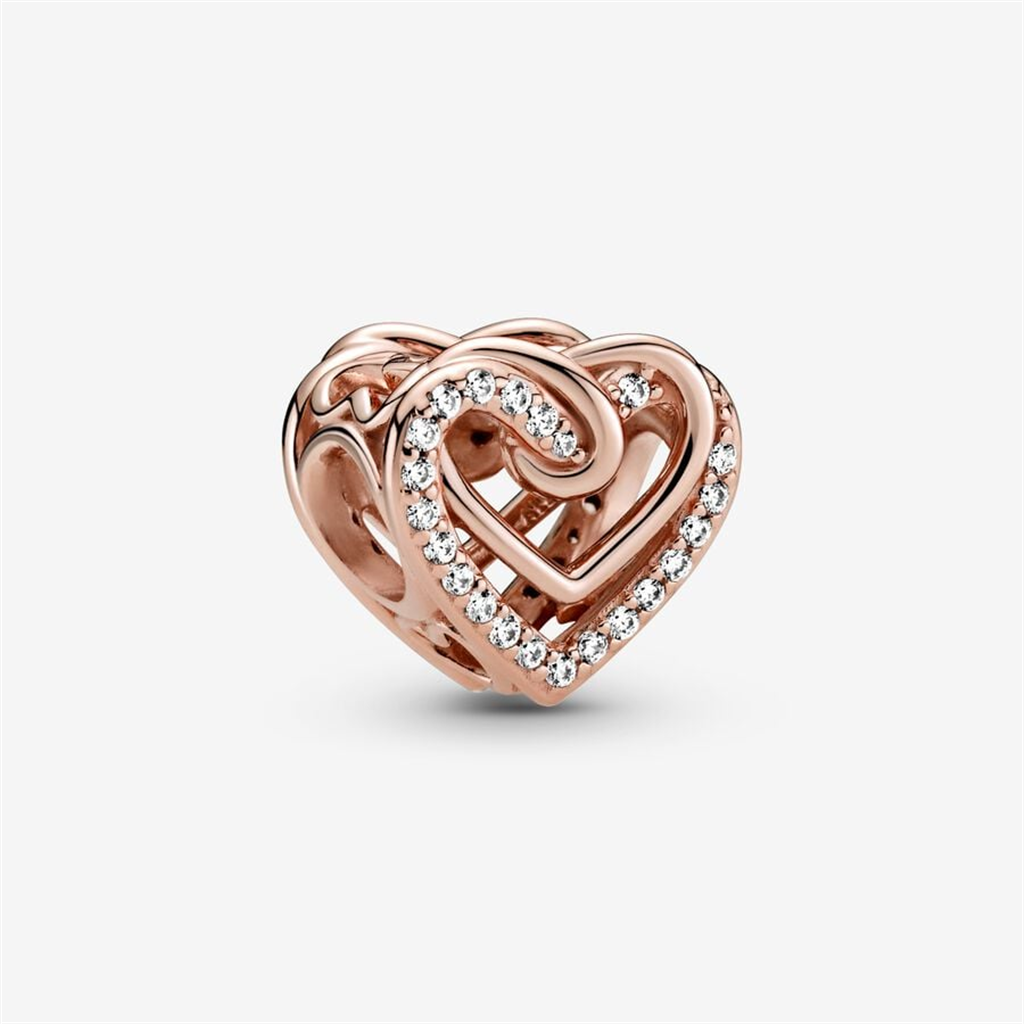 Pandora Moments Sparkling Entwined Hearts Charm