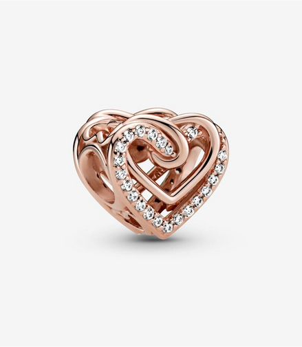 Pandora Moments Sparkling Entwined Hearts Charm
