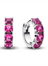Pandora Timeless Pink Hoop Sterling Silver Earrings