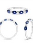 14K White Gold Sapphire & Diamond Fashion Band