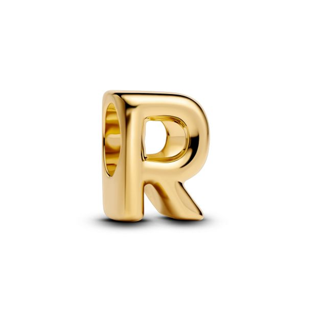 Pandora Letter R Alphabet Gold-Plated Charm
