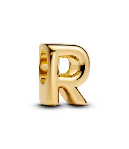 Pandora Letter R Alphabet Gold-Plated Charm